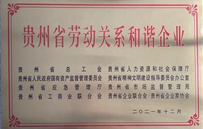 喜訊！川恒股份榮獲 “2021年度貴州省勞動關系和諧企業(yè)” 稱號